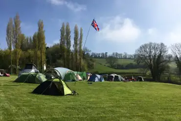 Campsite view in spring
