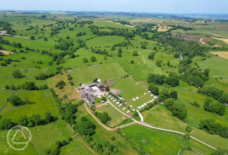 Aerial view of site