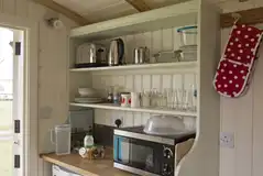 Shepherd's hut kitchen