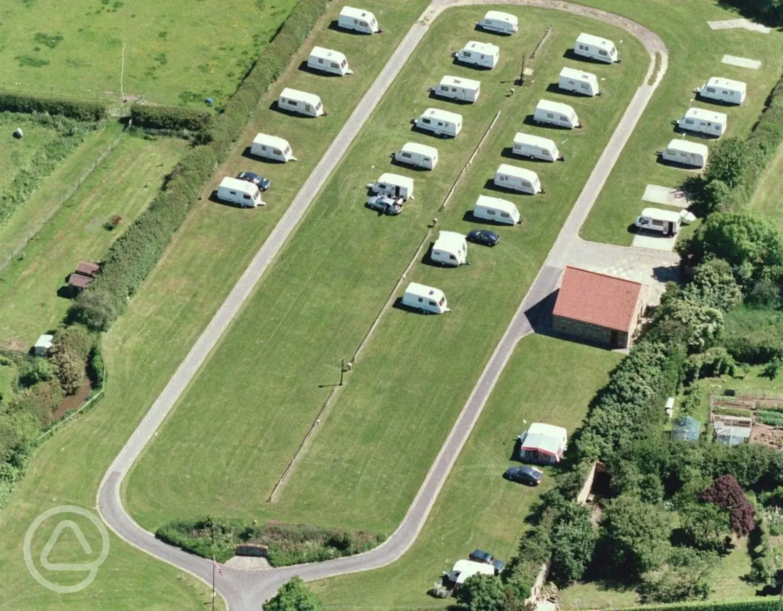 Aerial of the electric grass pitches