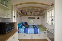 Shepherd's hut interior