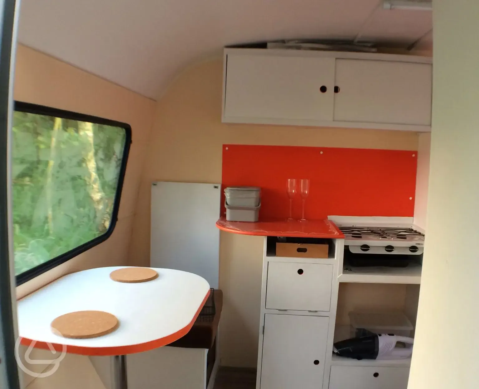 Margo bubble caravan interior