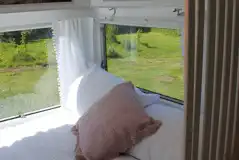 Vintage caravan double bed