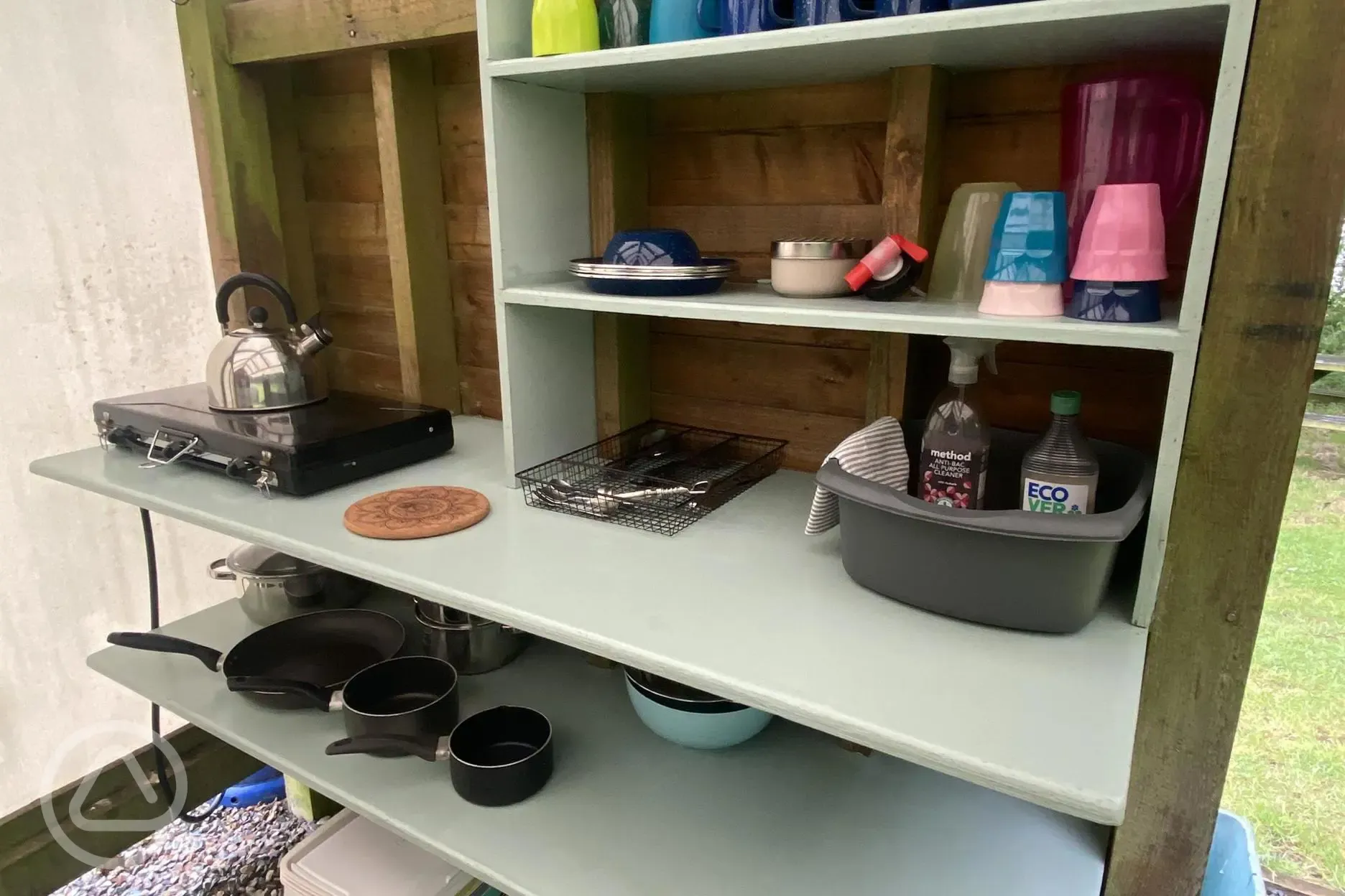 Yurt fully equipped camp kitchen