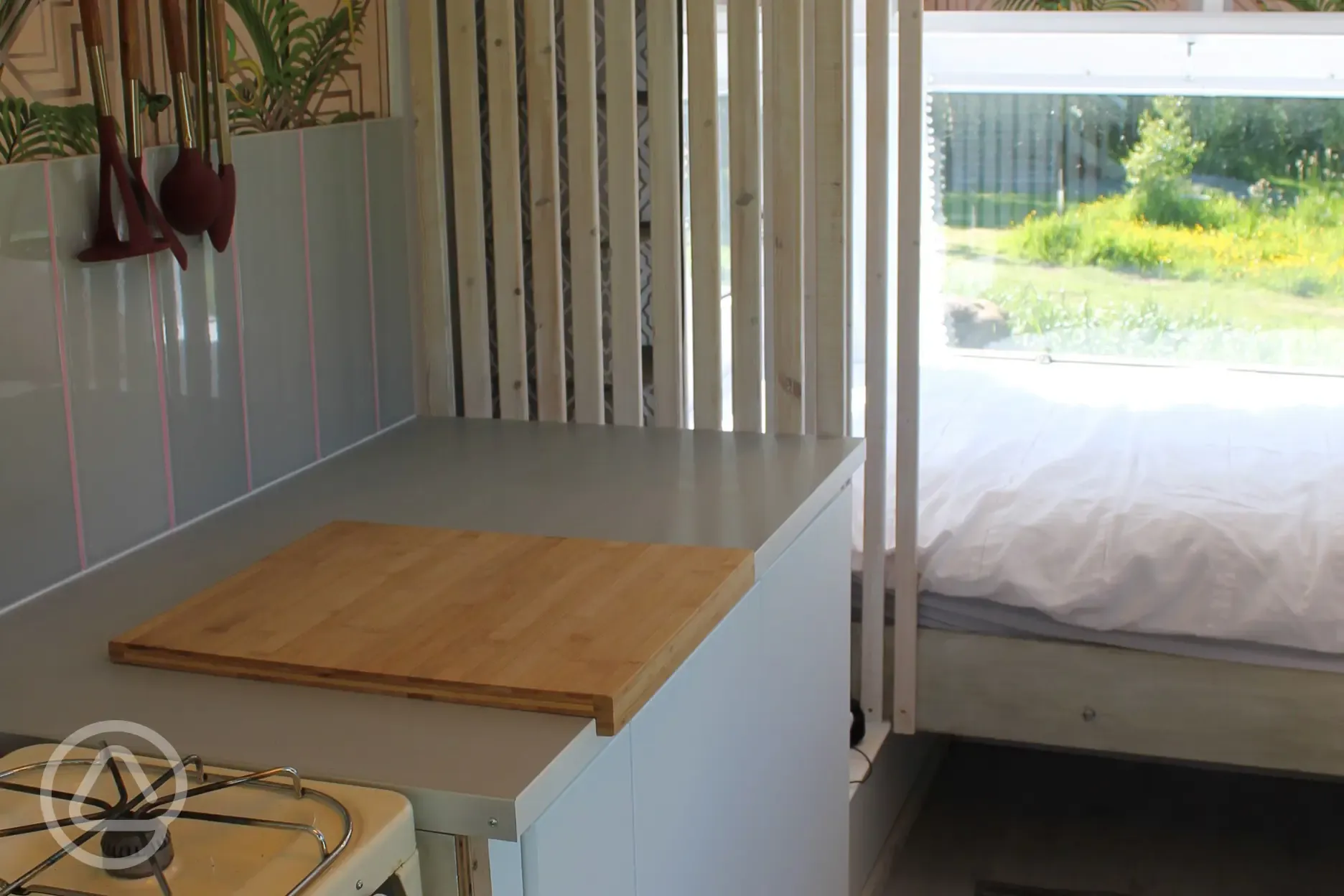 Vintage caravan kitchen