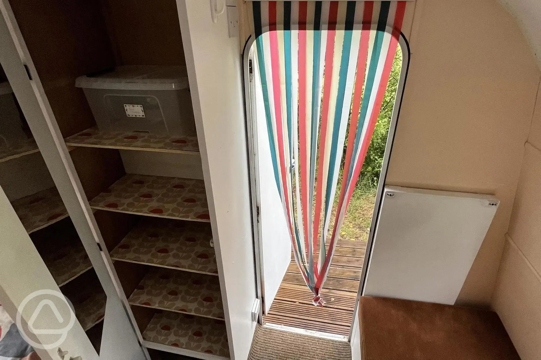 Vintage Bubble caravan clothes storage cupboard