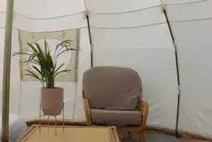 Bell tent interior 