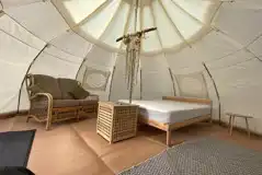 Bell tent interior 