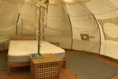 Bell tent interior 