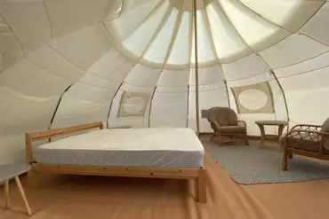 Bell tent interior 