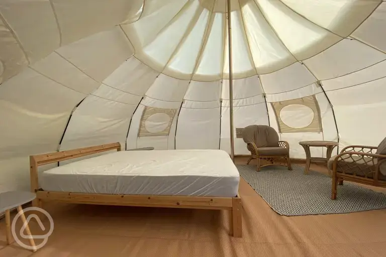 Bell tent interior 