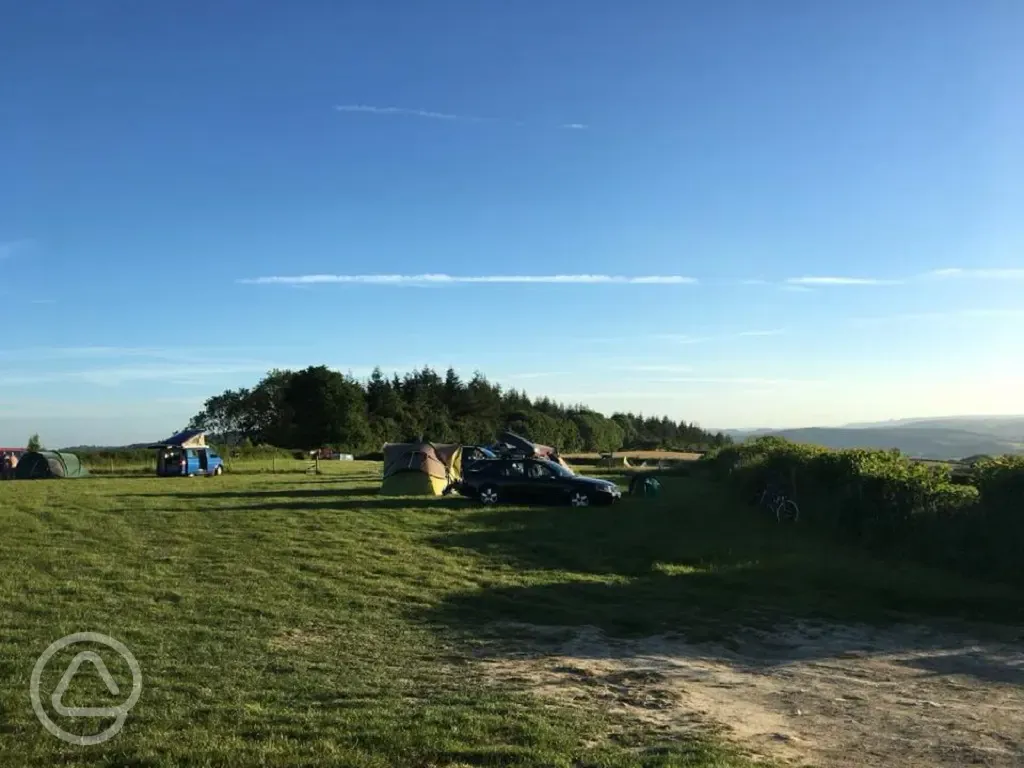 Tent camping pitches
