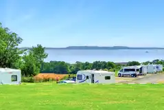 Monturpie Caravan Park with sea views overlooking the Firth of Forth