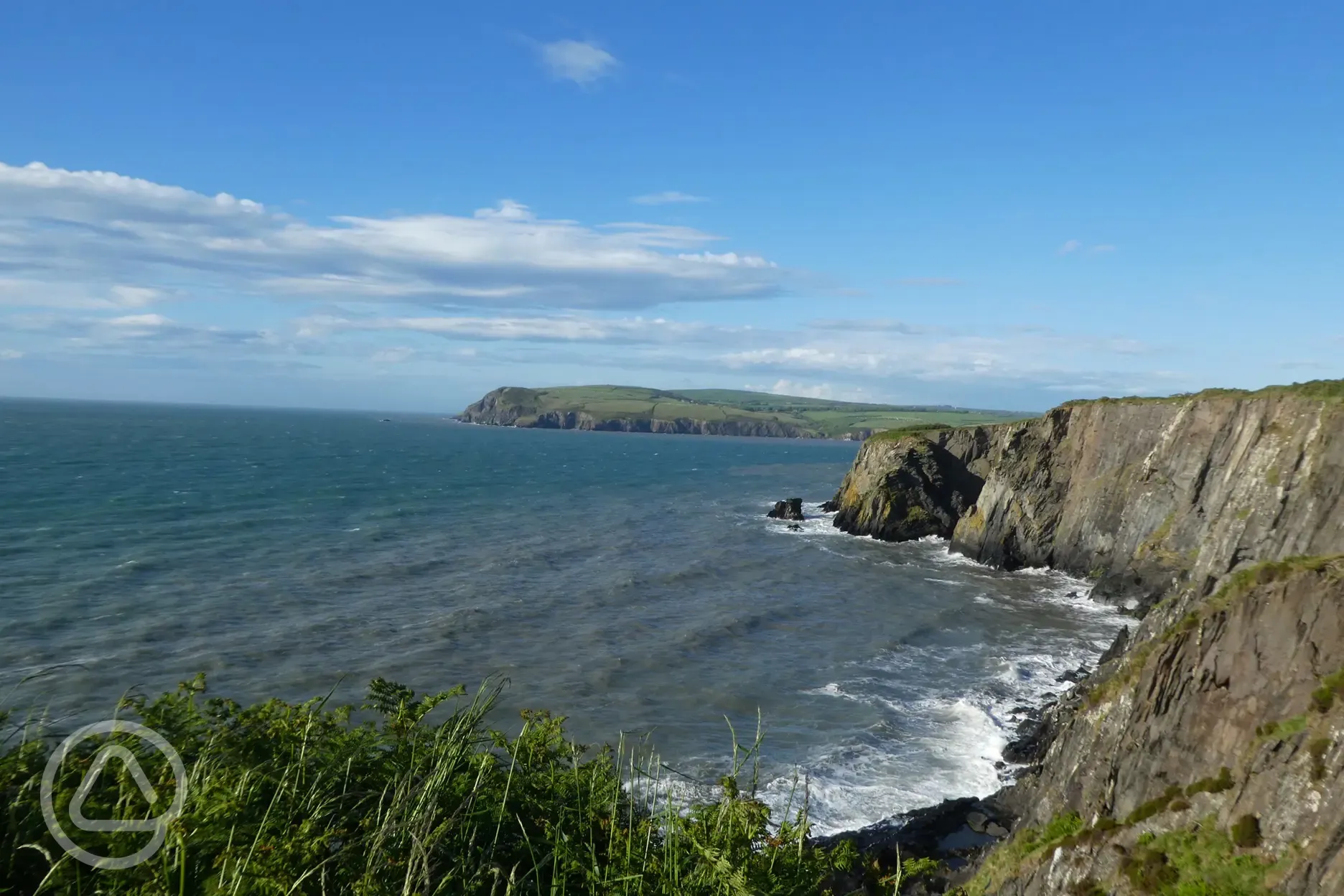 Pembrokeshire Coast Path looking across Newport bay.