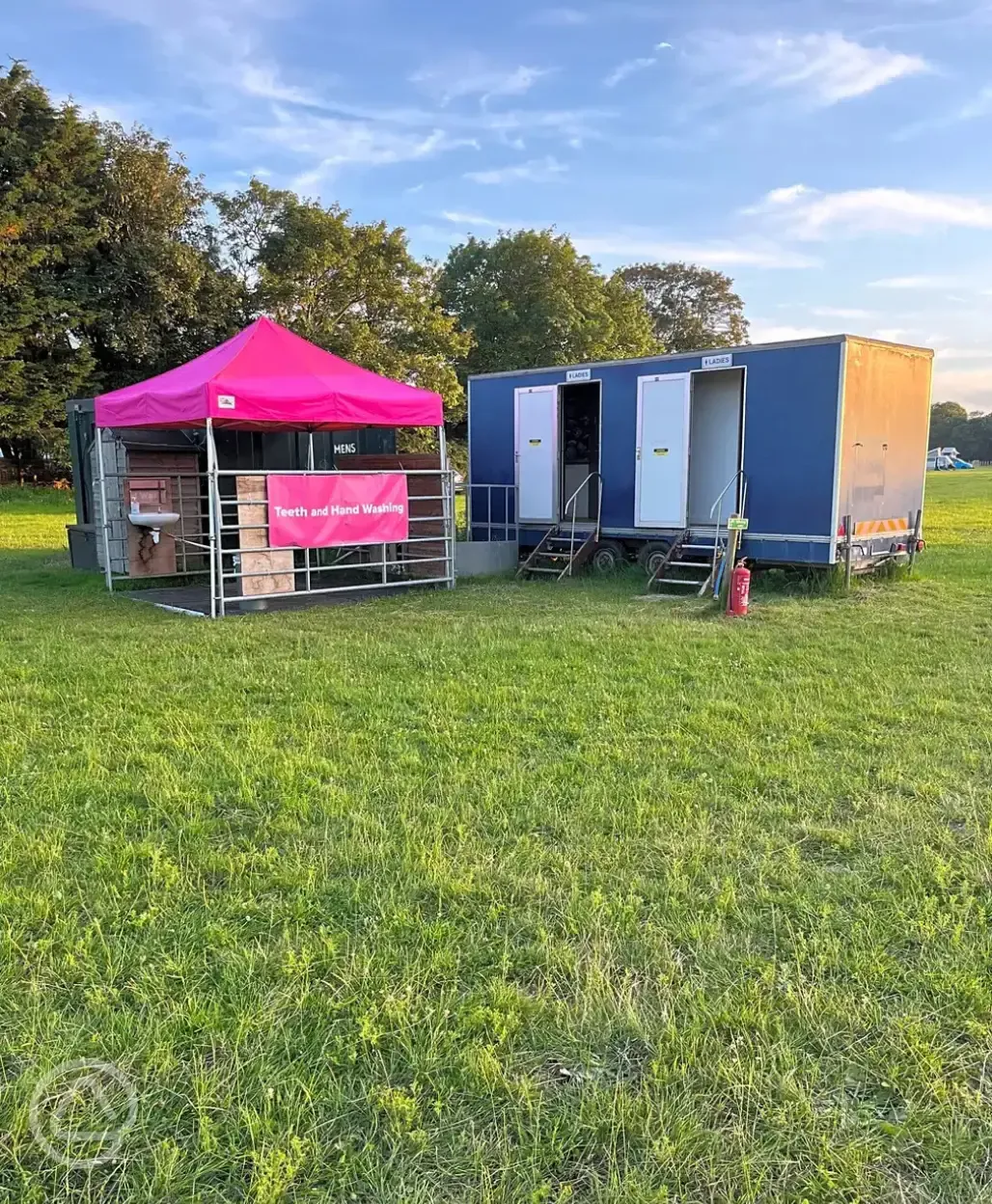 Toilets and washing up area