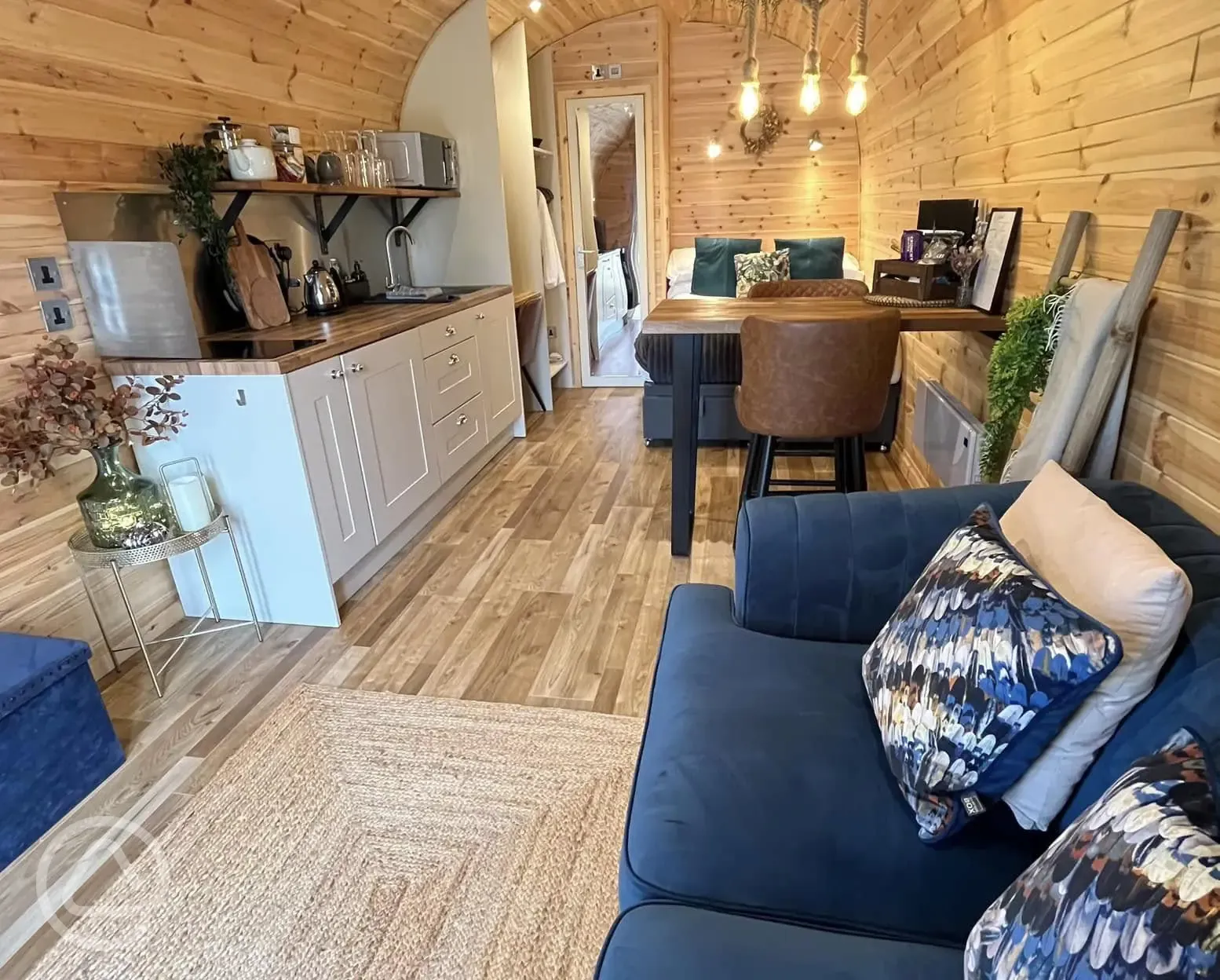 Glamping pod interior