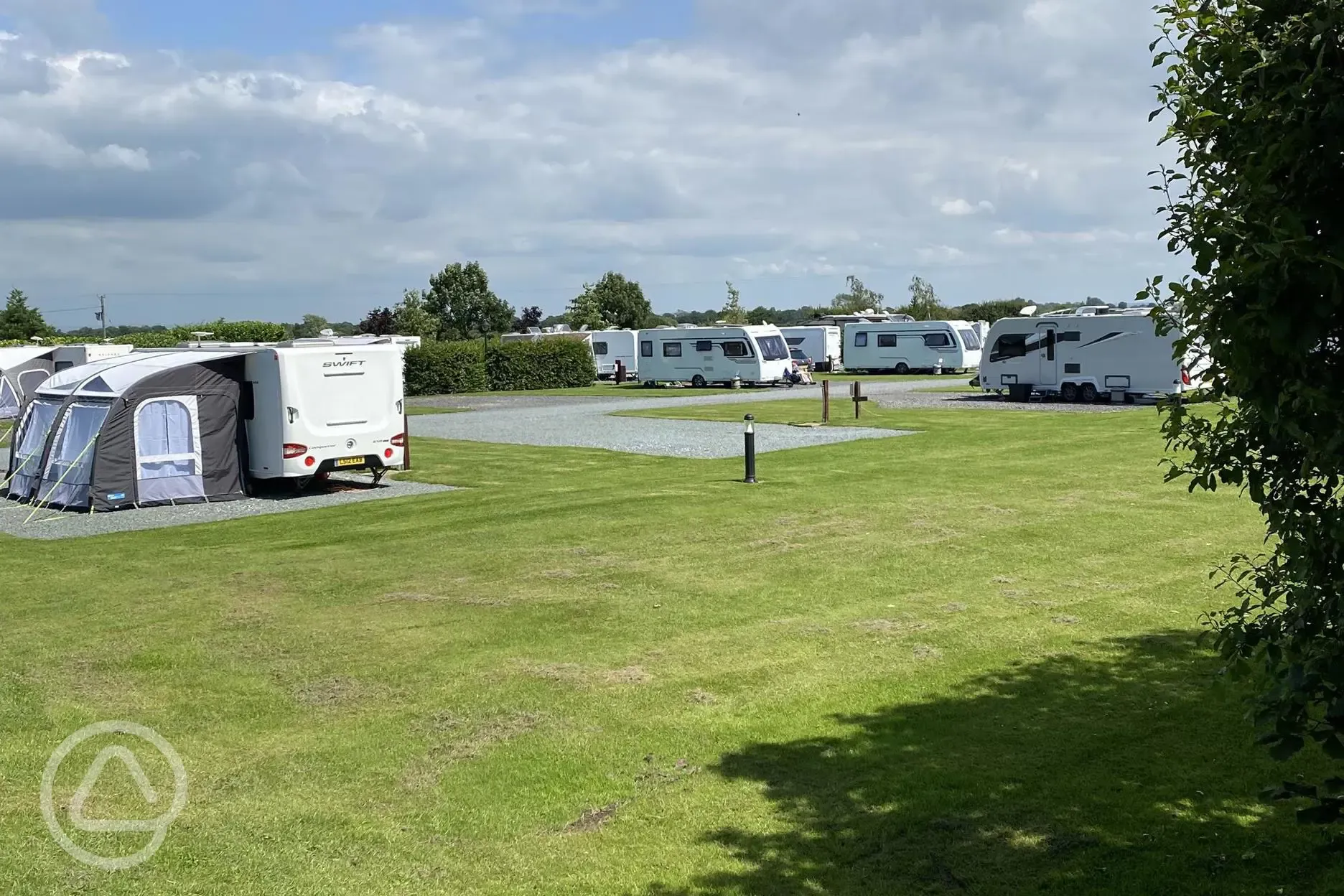 Fully serviced hardstanding pitches