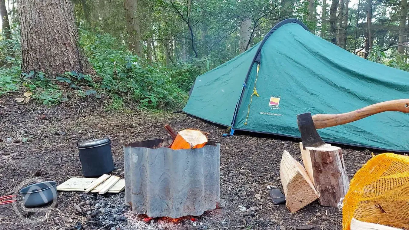 Non electric forest floor pitches