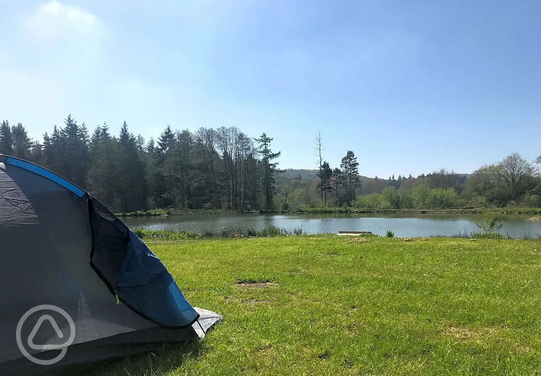 Camping with lake