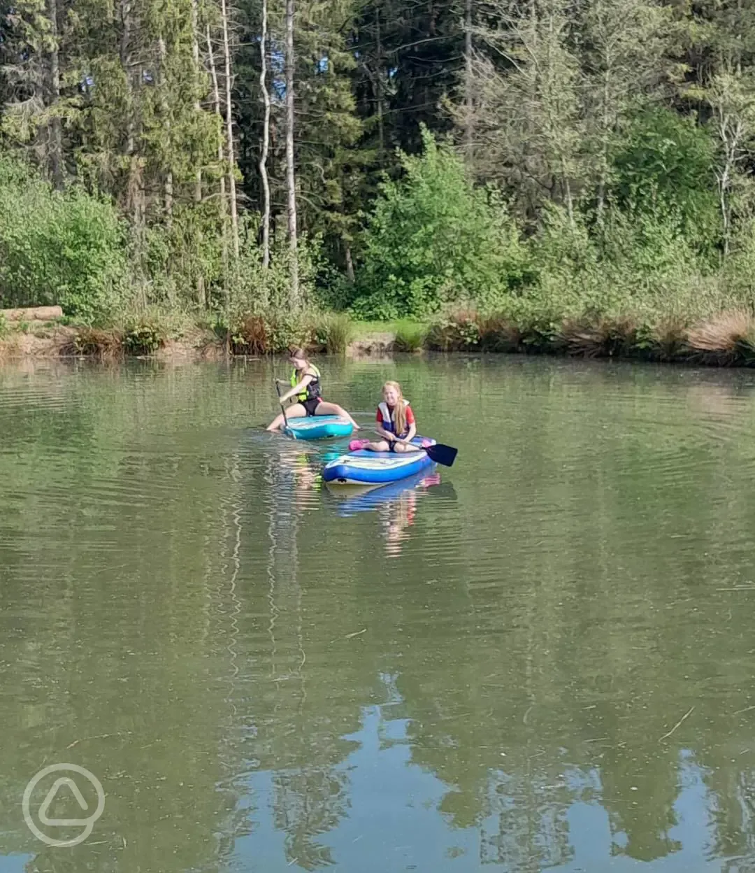 Paddle boarding on the lake