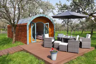 Orchard Farm Luxury Glamping and Campsite, Butleigh, Glastonbury, Somerset (9 miles)