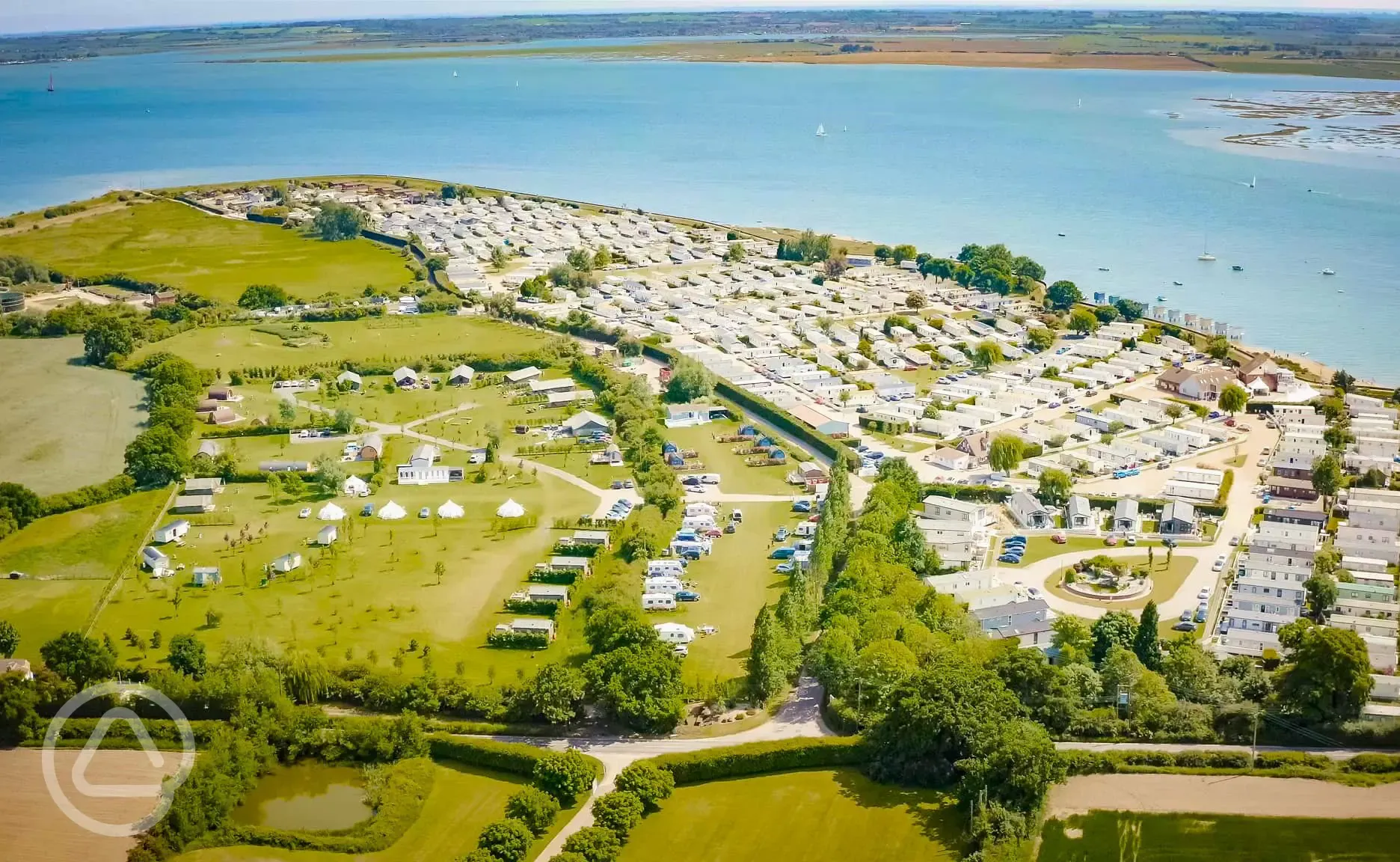 Aerial of the site and coast