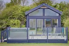 Glass House with hot tub