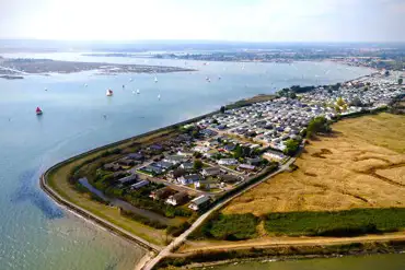 Aerial of the site and coast