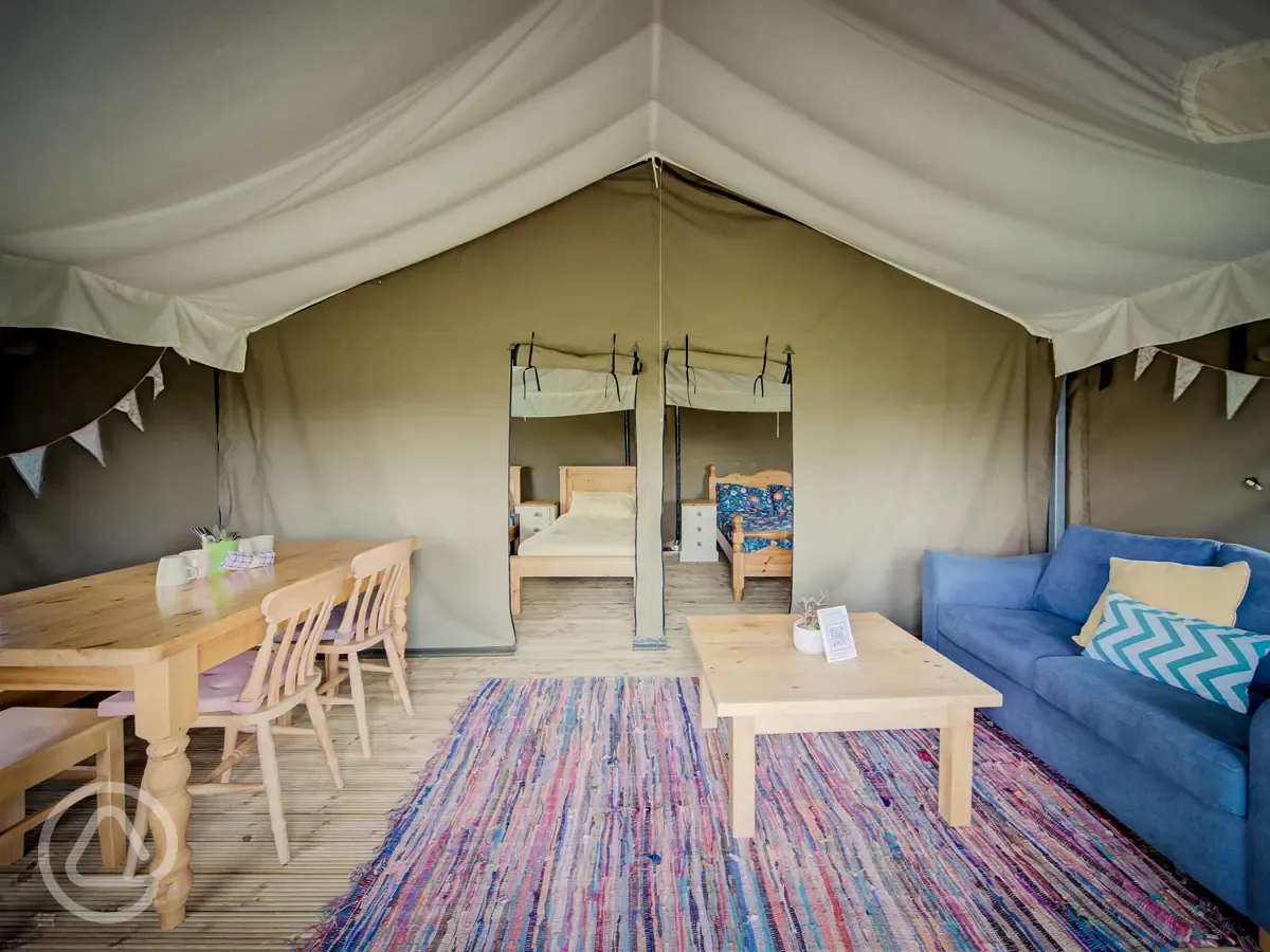 Mini Safari tent interior