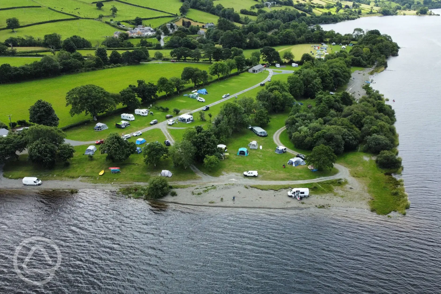 Aerial View of Pant Yr Onnen campsite 
