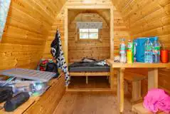 Camping pod interior