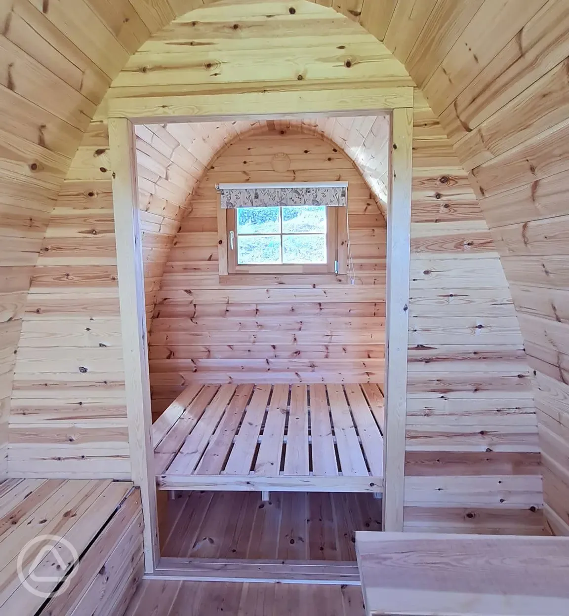 Camping pod interior