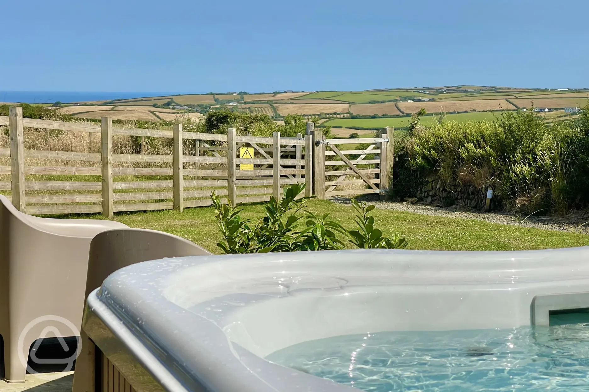 Private hot tub