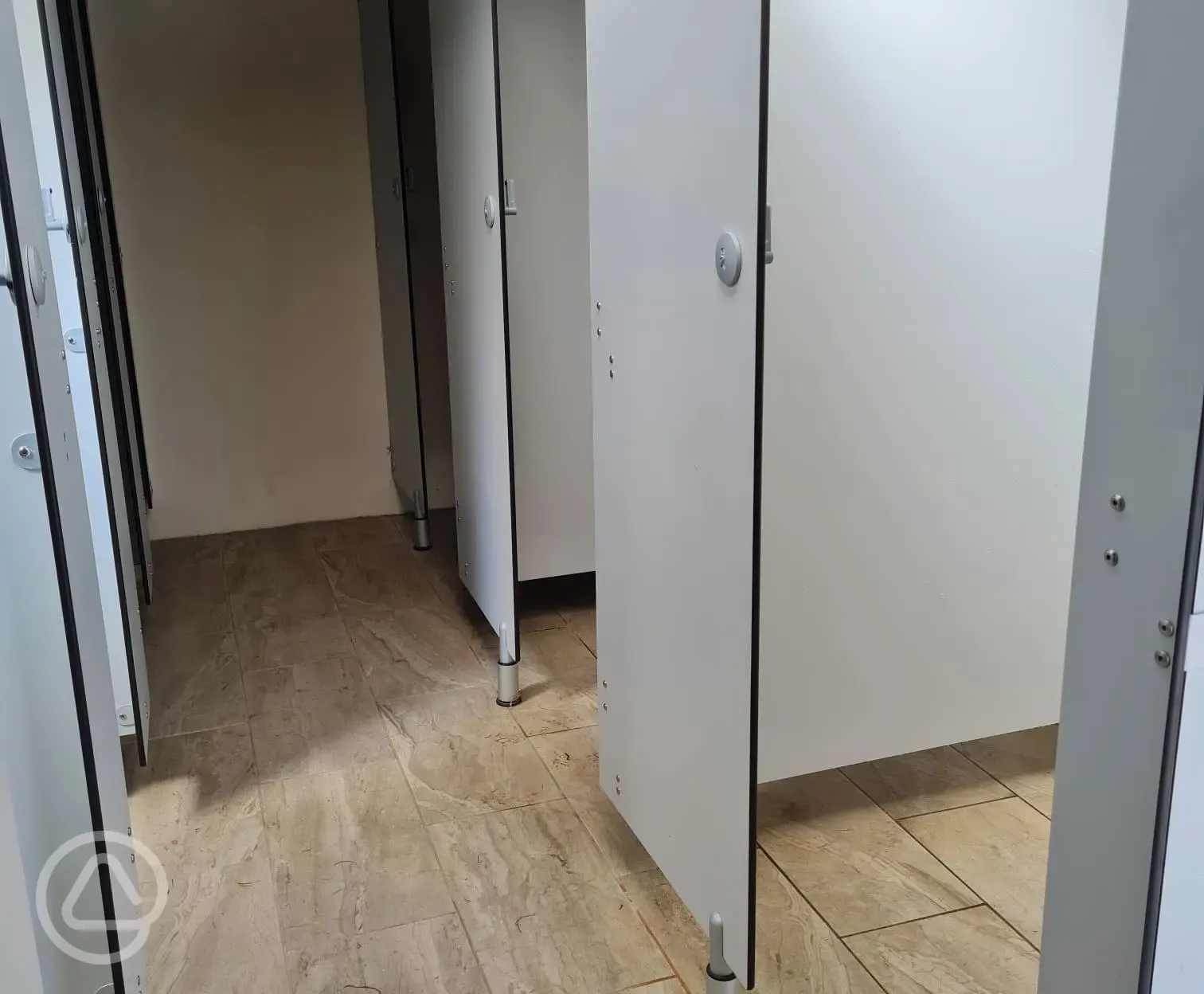 Men's warm showers at Penwarne Campsite