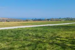 Electric grass pitches overlooking Falmouth Bay (16 amp hook up)