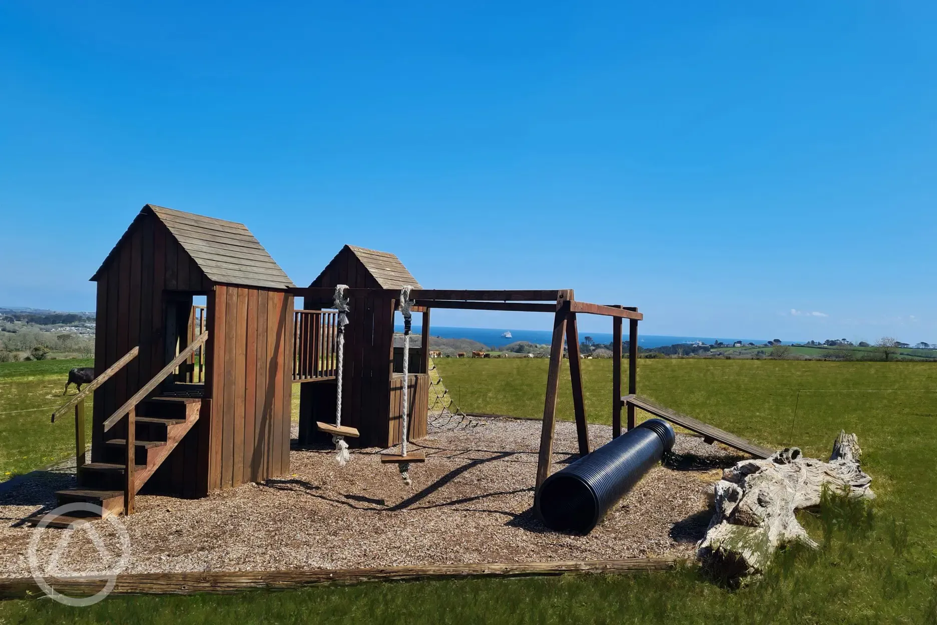 Children's adventure playground at Penwarne Campsite