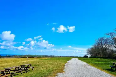 Non electric grass pitches for tents and touring at Penwarne Campsite