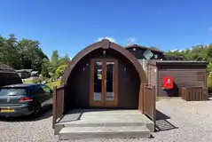 Large hiker pod with sofa bed exterior