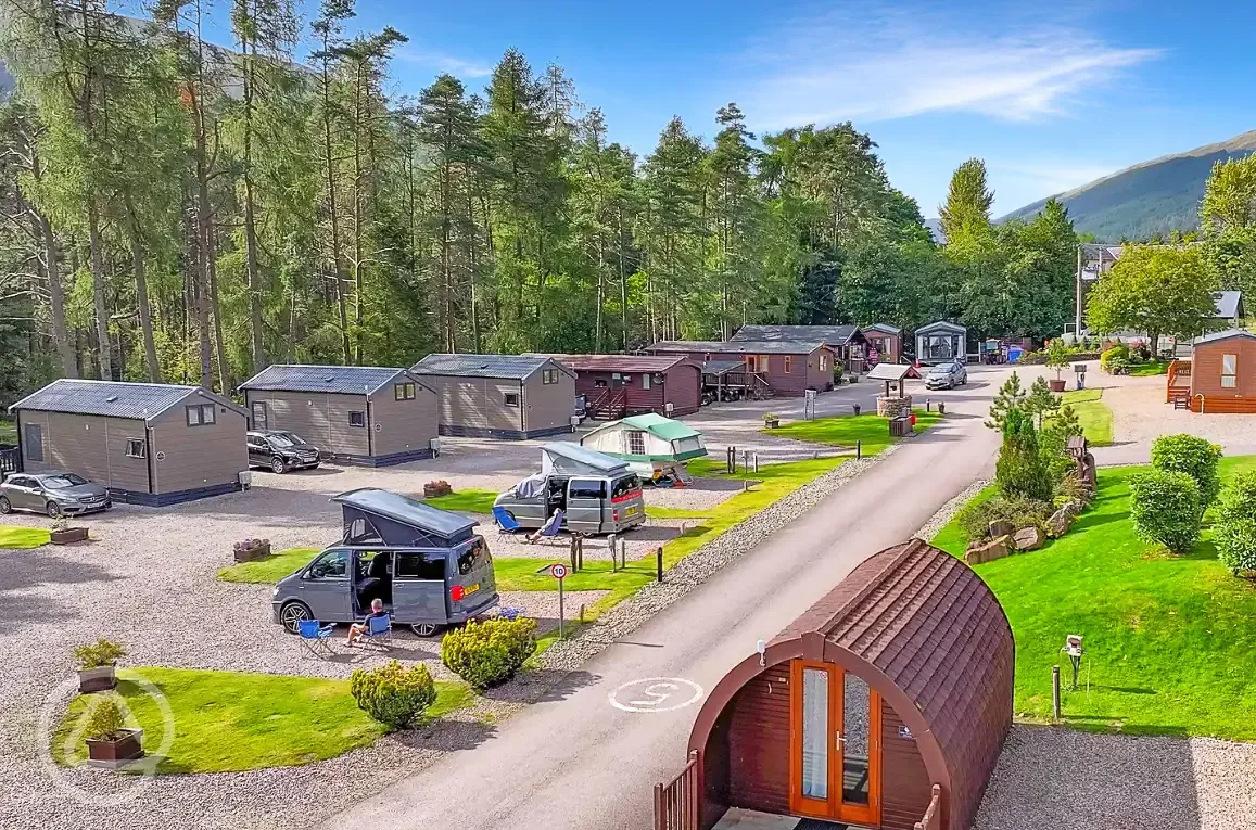 Aerial of the campsite