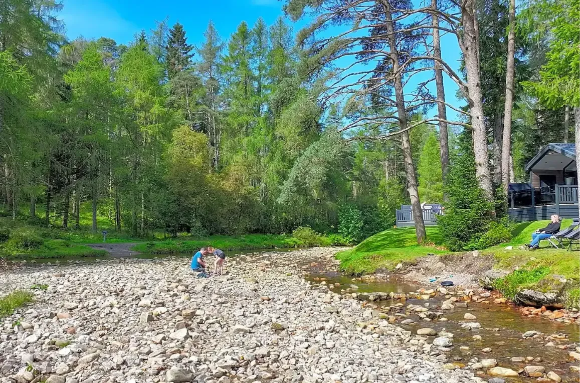 Playing by the river
