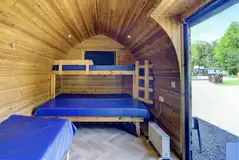 Eigg ensuite hiker pod interior, sleeping four
