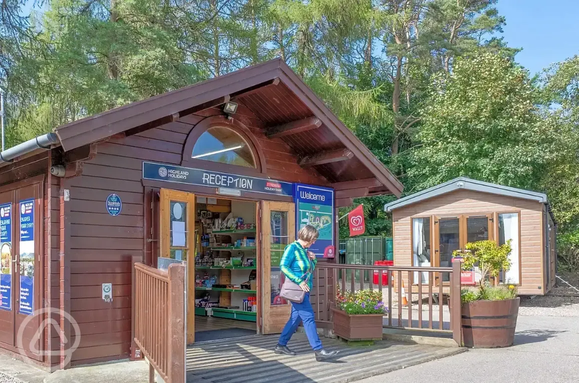 Reception and onsite shop (open 8am-8pm in the summer, 9am -5pm in the winter) 