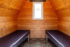 Small hiker pod interior, please bring your own bedding