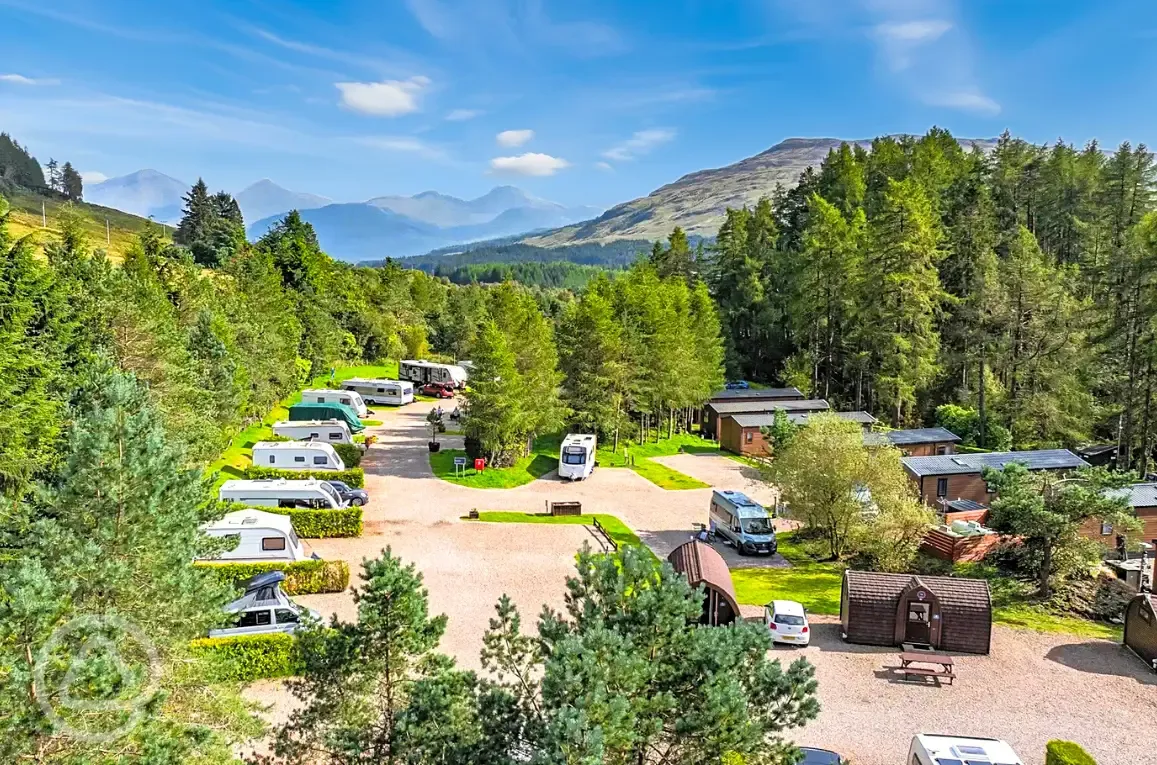 Aerial of the campsite