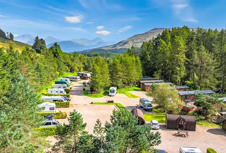 Aerial of the campsite