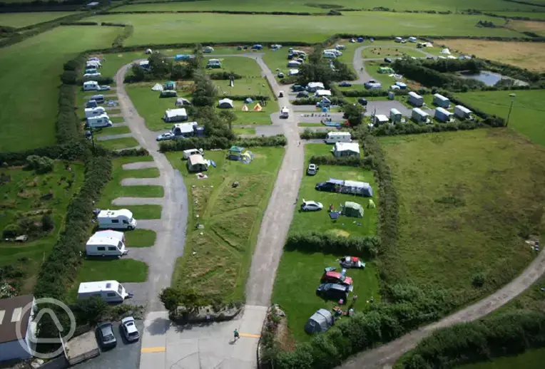 Site overview Pitton Cross Caravan and Camping Park