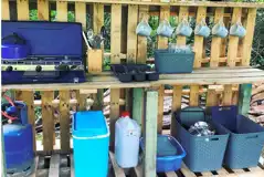 Billy Blue bell tent outdoor kitchen