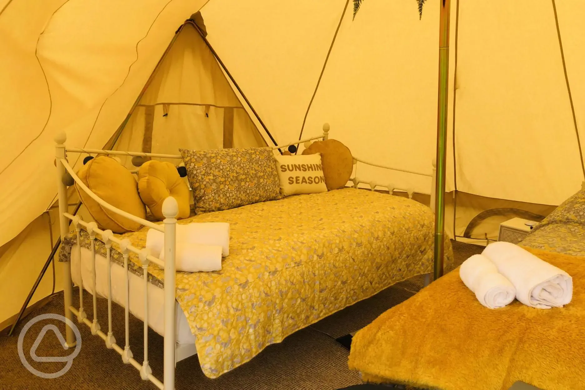 Lily Pad bell tent interior