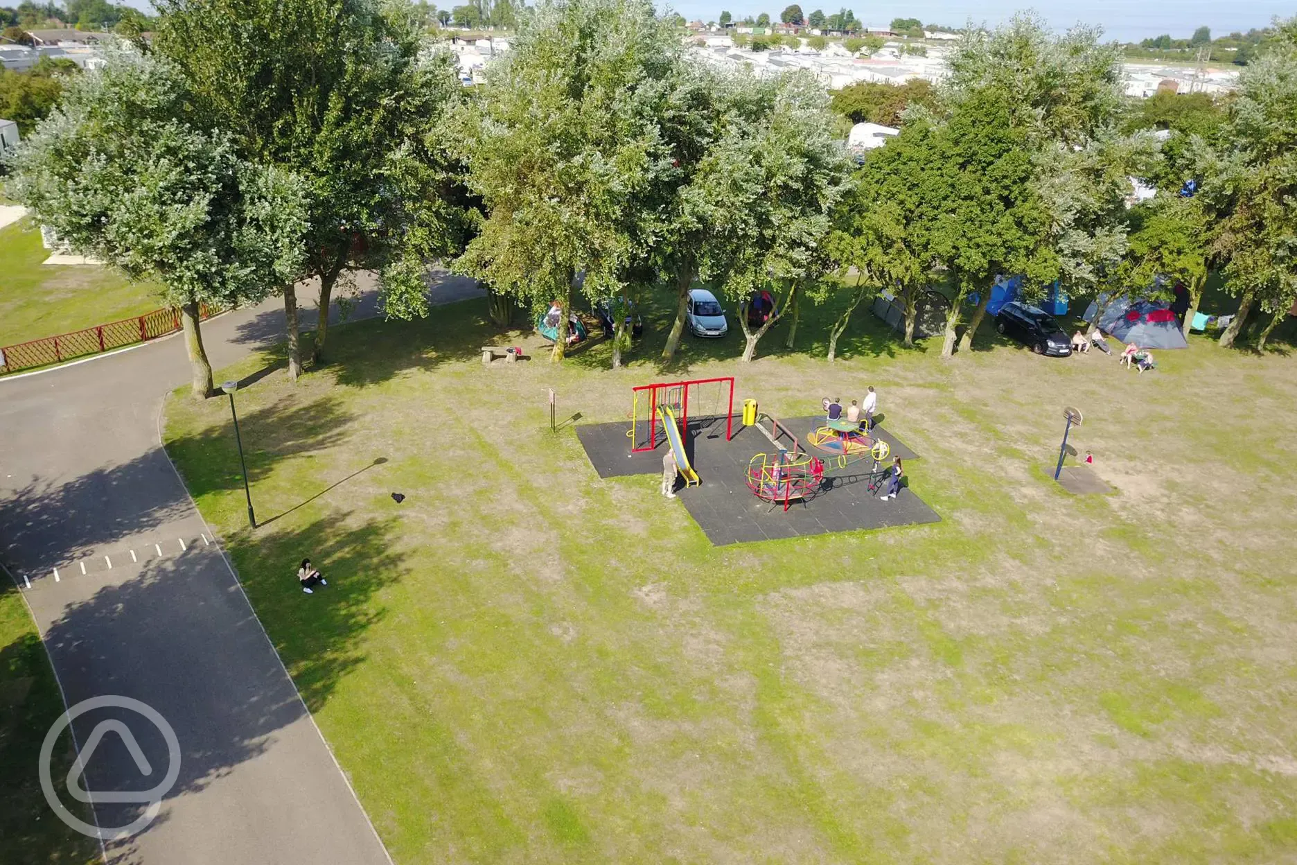 Aerial of the play area