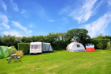 Fully serviced grass pitches at Looe Country Park